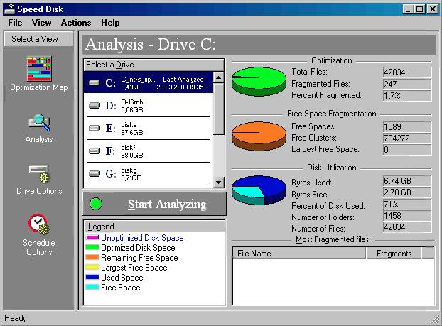 Norton Speed Disk  XP 6.0.0.20