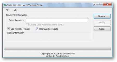 DH Mobility Modder Tool.NET nVidia Edition 0.4.0.0 Beta