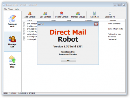 Direct Mail Robot 1.5 Build 158 Free