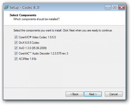 Codec v8.3l for Windows