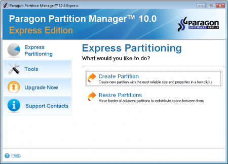 Paragon Partition Manager Express 10.0