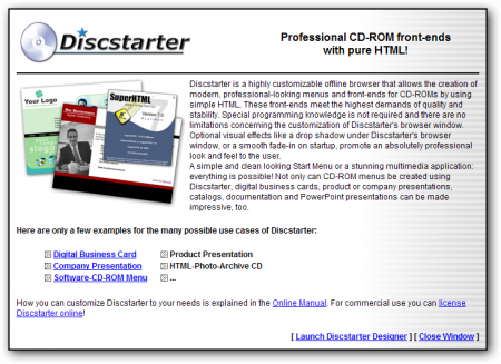Discstarter CD-ROM Autorun Menu System 5.0.2