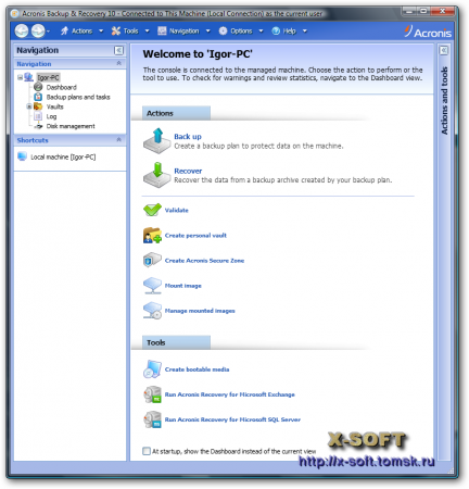 Acronis Backup & Recovery 10 Workstation (build 10.0.11105) Eng
