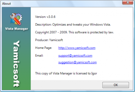 Yamicsoft Vista Manager 3.0.6