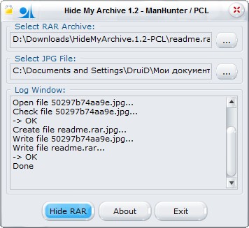 Hide My Archive 1.2