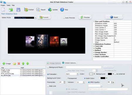 Aleo 3D Flash Slideshow Creator 1.5