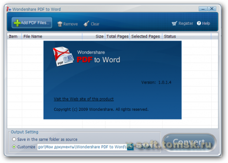 Wondershare PDF to Word Converter 1.0.1.4