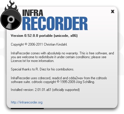 InfraRecorder 0.53 x86-x64 Portable
