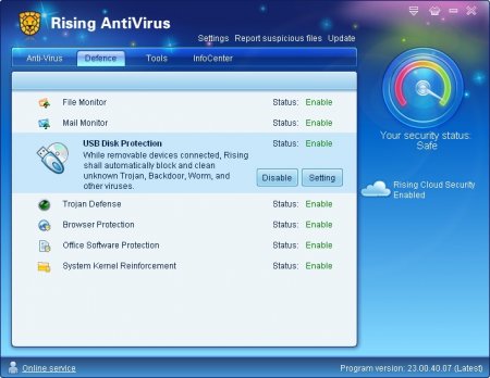 Rising Antivirus 2011 Free 23.00.42.15 