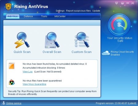 Rising Antivirus 2011 Free 23.00.42.15 