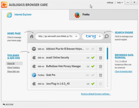 Auslogics Browser Care 1.5.2.0 Eng