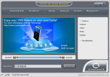 A-one DVD To iPod Ripper 6.40