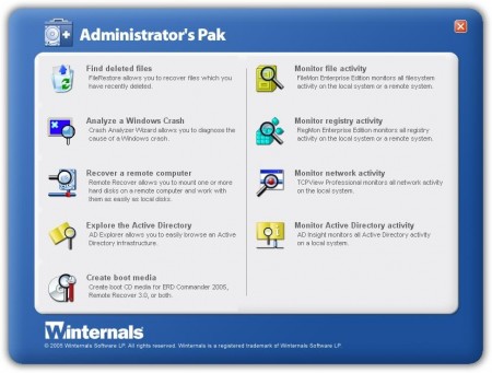 Winternals Administrators Pack 5.0