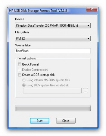 HP USB Disk Storage Format Tool 2.1.8