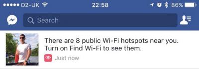 ПО Facebook научится искать находящиеся рядом бесплатные точки доступа Wi-Fi